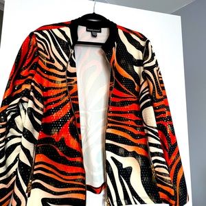 Sequinned moto jacket